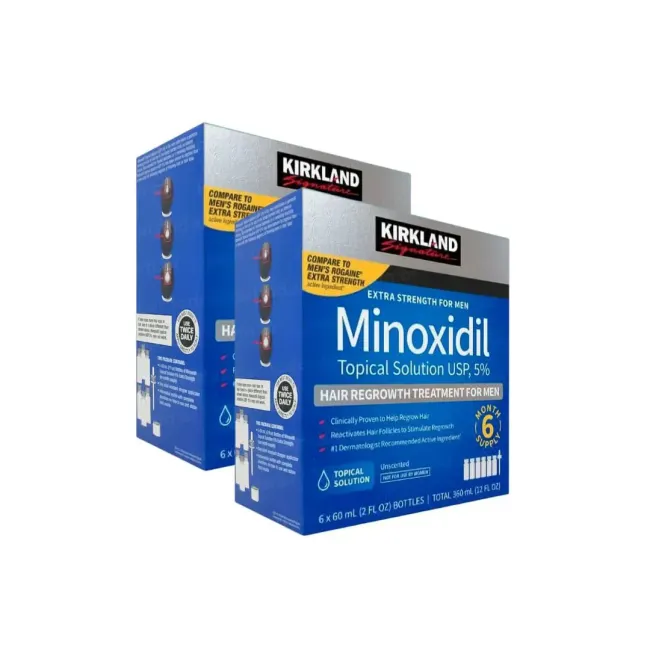 Minoxidil Kirkland 5% - Original - 12 Meses de Tratamento