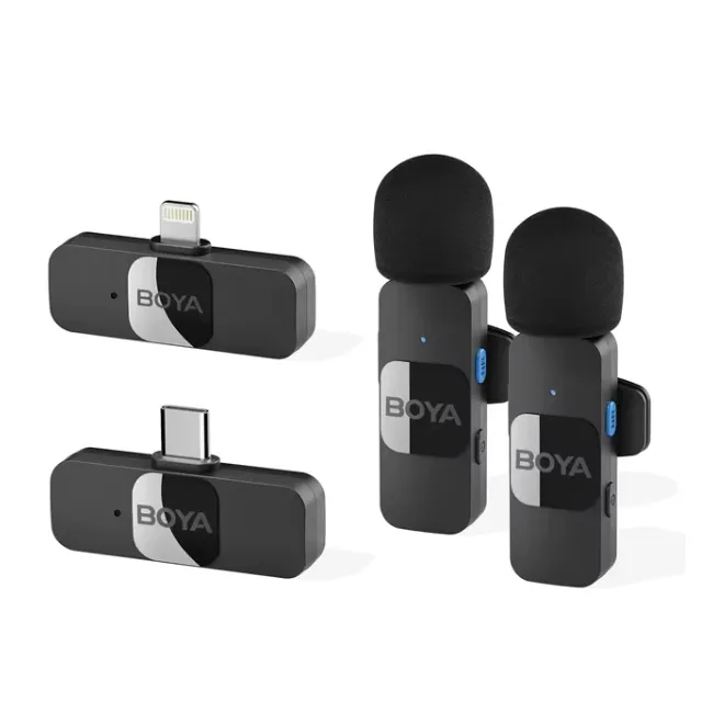 Microfone de Lapela Boya BY-V2 com Redução de Ruído Premium