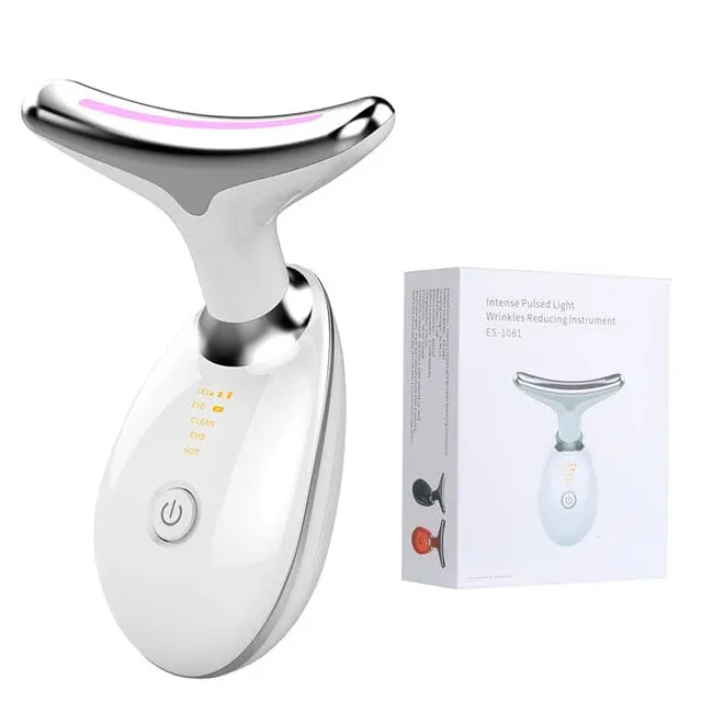 Massageador Facial com Led Terapia MicroGlow 3 em 1 