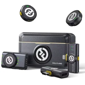 Hollyland Lark M2 - Microfone Lapela Sem Fio, Cancelamento de Ruído Inteligente
